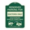 Signmission Reserved Parking for Doctors Unauthorized Vehicles Towed Away Aluminum Sign, 24" x 18", G-1824-23116 A-DES-G-1824-23116 - alternate 1